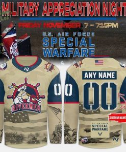 Peoria Rivermen ” Military Night ” Hockey Jersey 2025