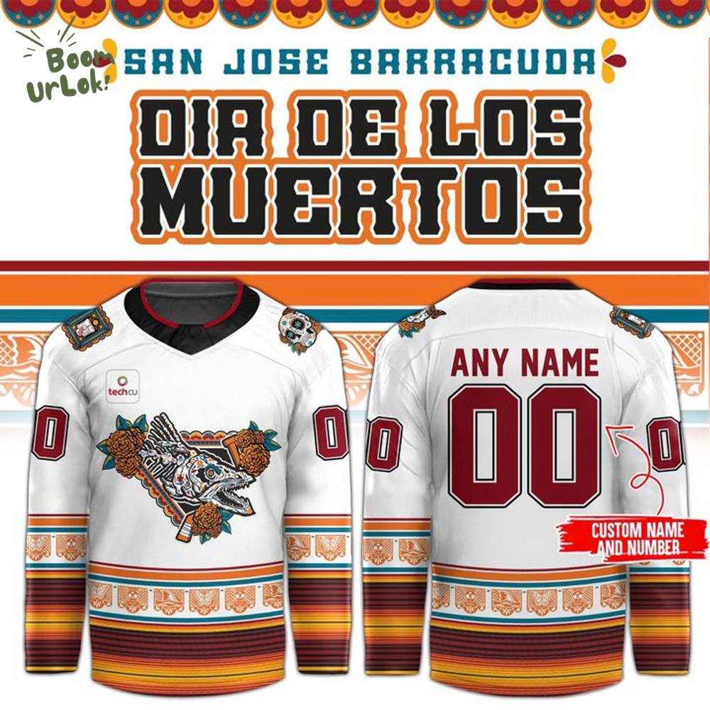 SJ Barracuda Dia de los Muertos Tigres Del Mar Jersey 2025 SJ Barracuda Dia de los Muertos Tigres Del Mar Jersey 2025