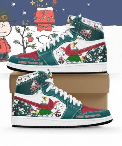 Snoopy Christmas AJ1 High Sneakers Shoes
