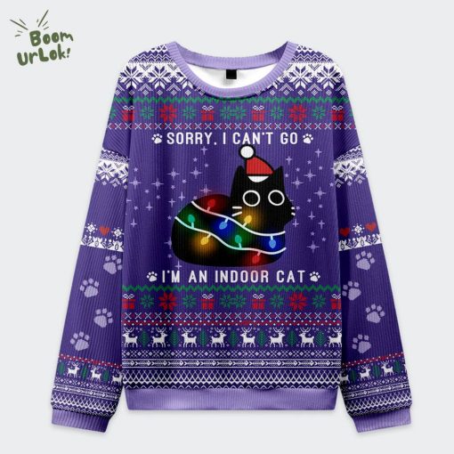 Sorry, I’m an Indoor Cat Christmas Ugly Sweat