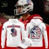 South Dakota Football 2025 Military Appreciation Day Hoodie – Red South Dakota Football 2025 Military Appreciation Day Hoodie – Red