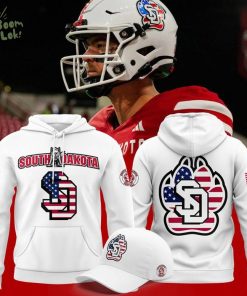 South Dakota Football 2025 Military Appreciation Day Hoodie – White