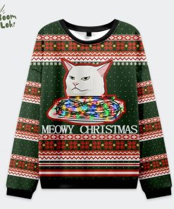 Stop Eating The Tinsel Cat Couple Christmas Ugly Sweat