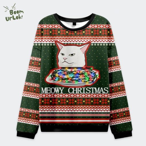 Stop Eating The Tinsel Cat Couple Christmas Ugly Sweat