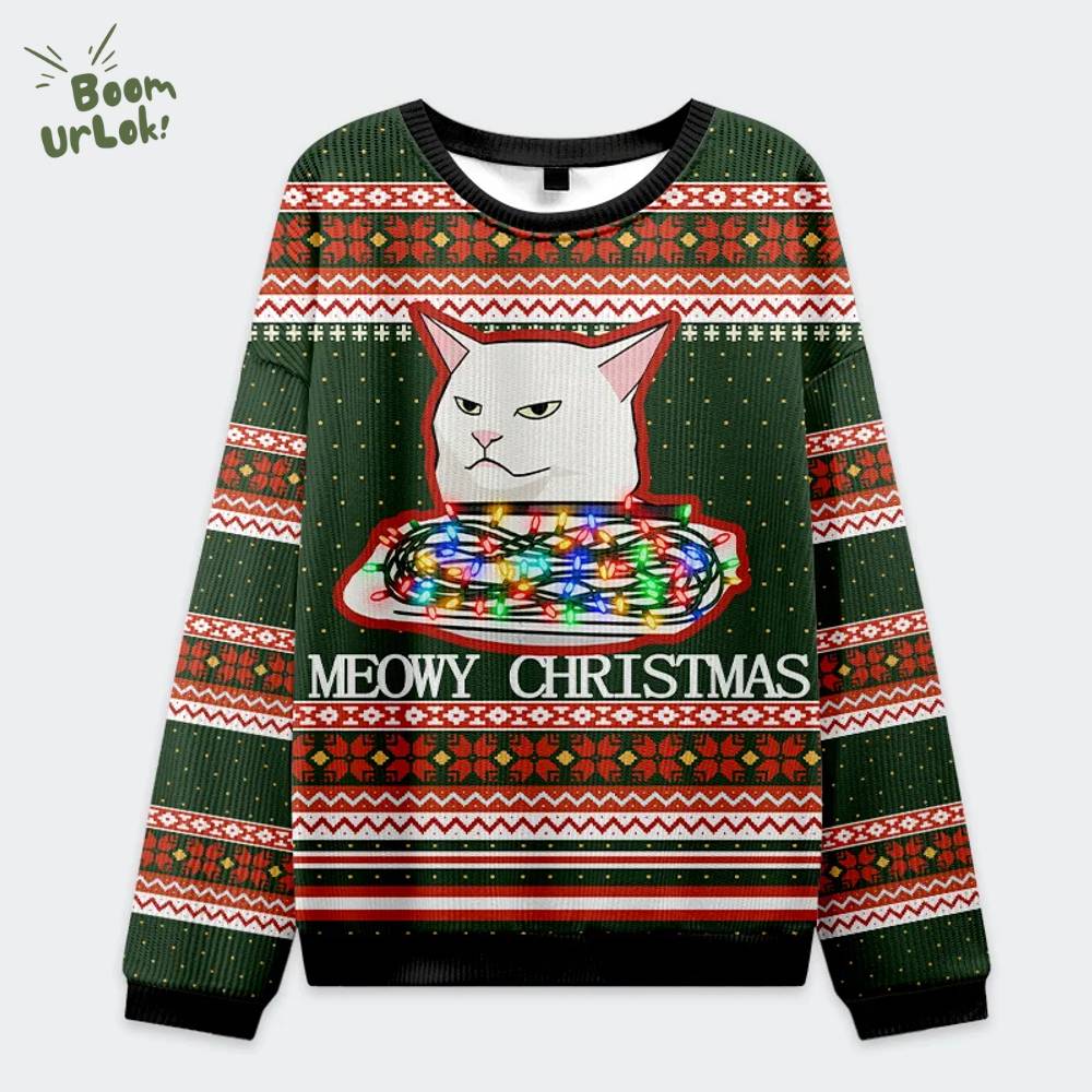 Stop Eating The Tinsel Cat Couple Christmas Ugly Sweat Stop Eating The Tinsel Cat Couple Christmas Ugly Sweat