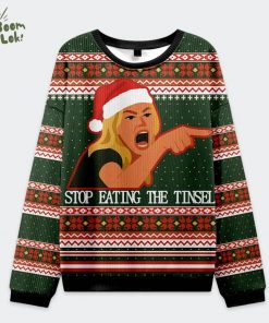 Stop Eating The Tinsel Cat Couple Christmas Ugly Sweat V2