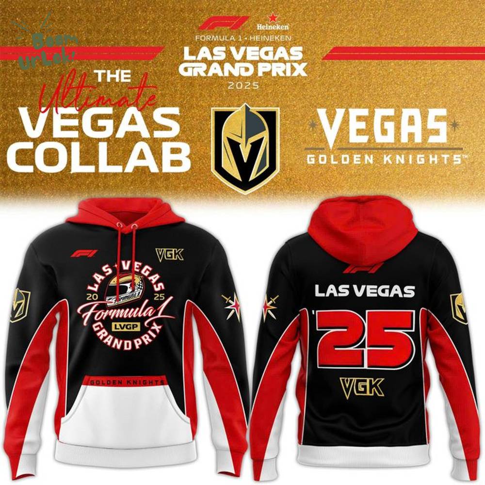 Vegas Golden Knights 2025 F1 Las Vegas GP Hoodie 2025 Vegas Golden Knights 2025 F1 Las Vegas GP Hoodie 2025