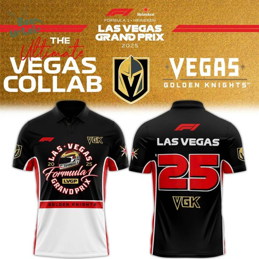 Vegas Golden Knights 2025 F1 Las Vegas GP Polo Vegas Golden Knights 2025 F1 Las Vegas GP Polo