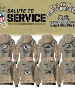 All Team NFL Thank You For Your Service U.S VETERANS – Hoodie