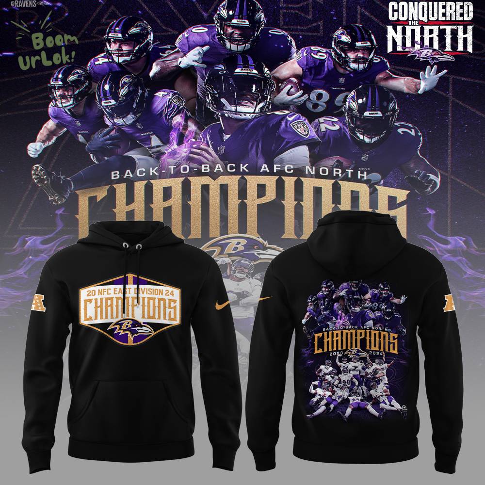 Baltimore Ravens NFL Nike Limited AFC North Champions 2024 Black Hoodie Baltimore Ravens NFL Nike Limited AFC North Champions 2024 Black Hoodie