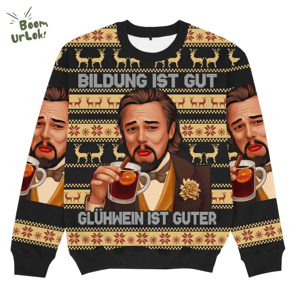 BILDUNG IST GUT GLÜHWEIN - Christmas Ugly Sweater BILDUNG IST GUT GLÜHWEIN - Christmas Ugly Sweater