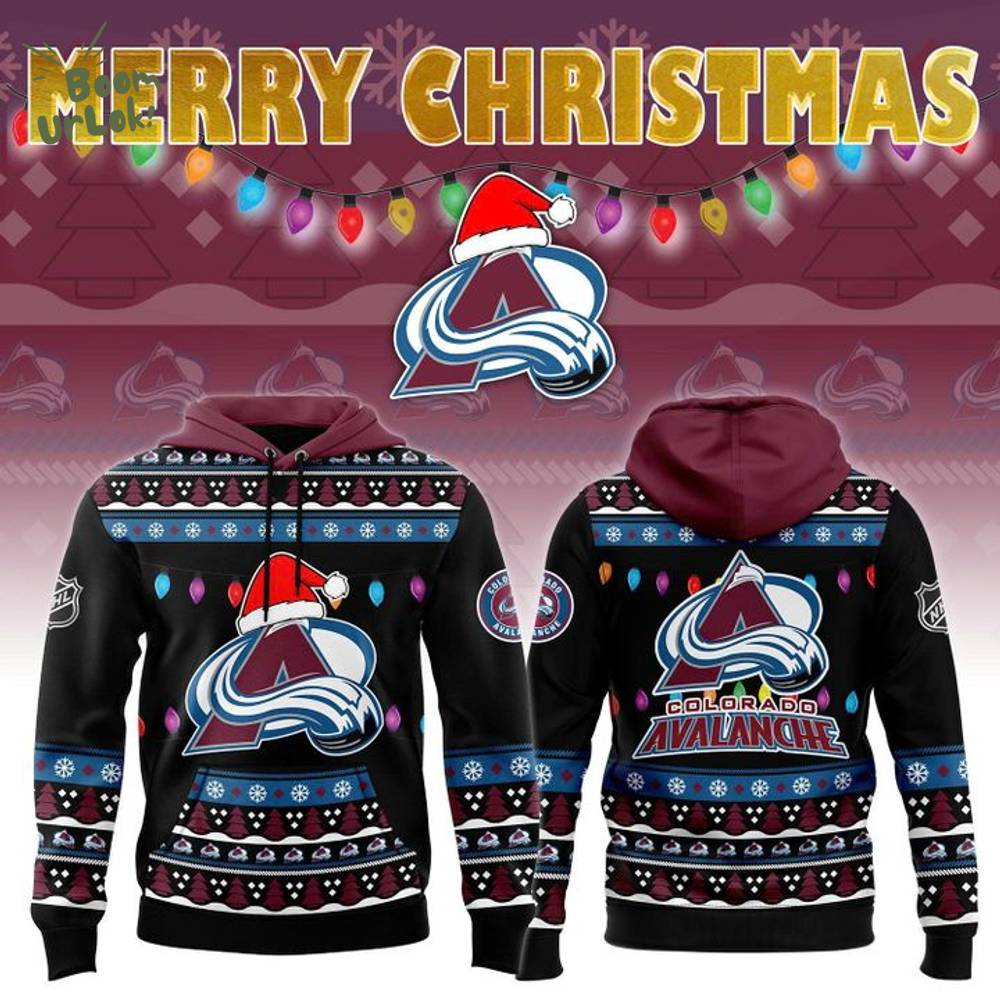 Colorado Avalanche 2025 Merry Christmas Hoodie Colorado Avalanche 2025 Merry Christmas Hoodie