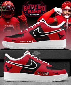 Houston Texans Battle Red Game Custom AF1 Sneaker
