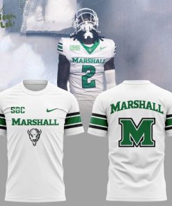 Marshall Football White Uniform. In The Mountains Combo Shirt