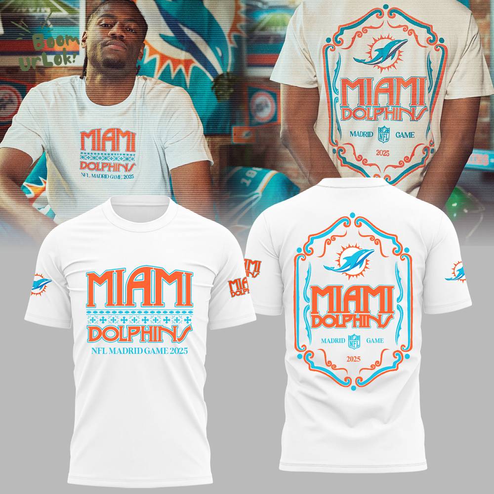 Miami Dolphins in Madrid Game Limited Edition Shirt Miami Dolphins in Madrid Game Limited Edition Shirt