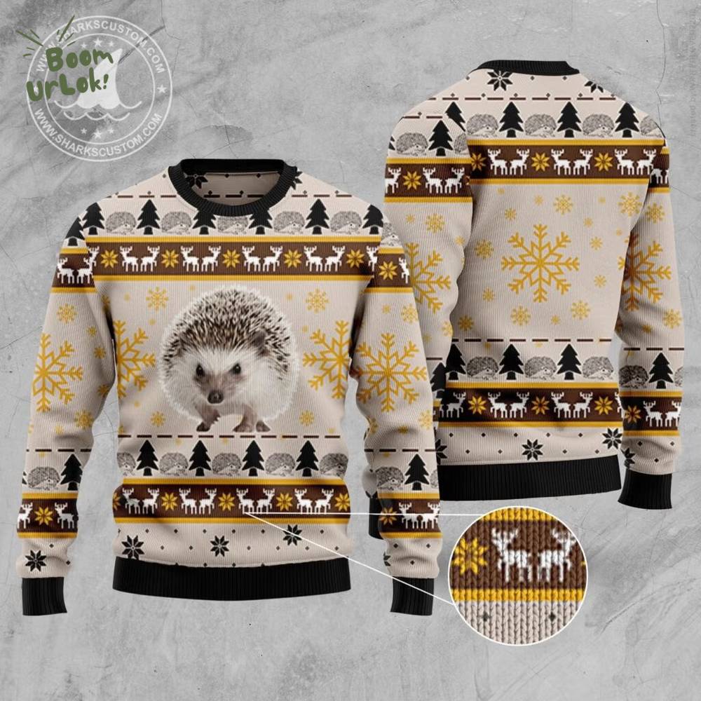 Cute Hedgehog Ugly Christmas Sweater Cute Hedgehog Ugly Christmas Sweater