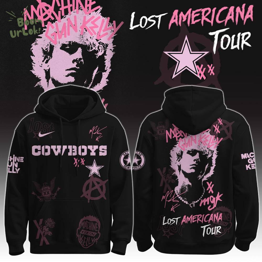 DAL Cowboys x MGK ” The Lost Americana Tour ” Hoodie Limited Edition DAL Cowboys x MGK ” The Lost Americana Tour ” Hoodie Limited Edition