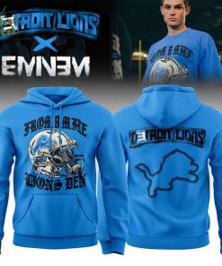 Eminem x Detroit Lions “Thanksgiving Halftime Show” Limited Edition Blue Hoodie
