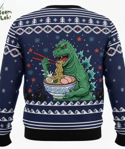 Godzilla Ramen Japanese Christmas Knitted Sweater