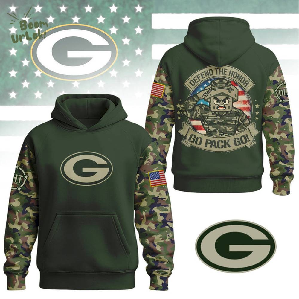 Green Bay Packers Military Camo Hoodie – Defend The Honor Go Pack Green Bay Packers Military Camo Hoodie – Defend The Honor Go Pack