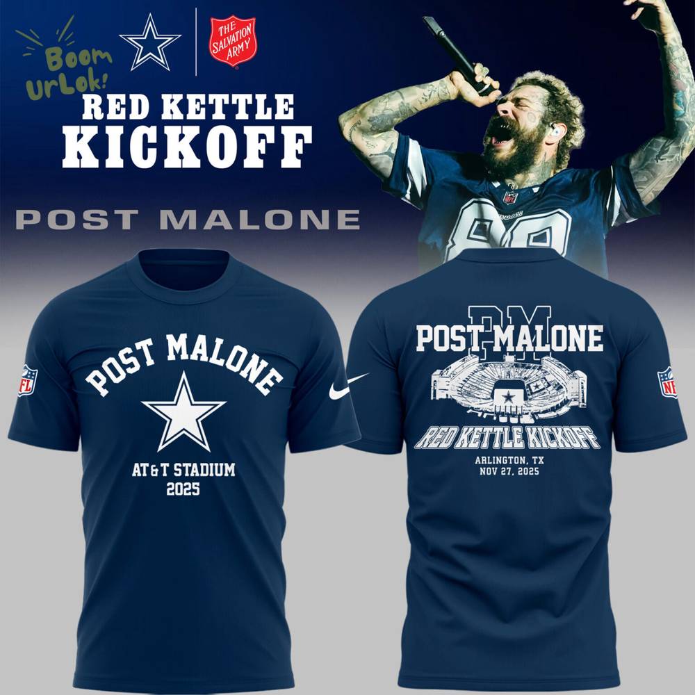 Limited Edition COW Football P.Malone Red Kettle Kickoff 25 navy TShirt Limited Edition COW Football P.Malone Red Kettle Kickoff 25 navy TShirt