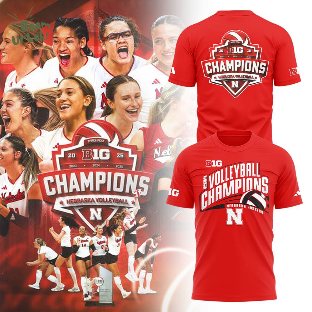 Limited Edition HuskerVB 2025 Champions Tshirt Limited Edition HuskerVB 2025 Champions Tshirt