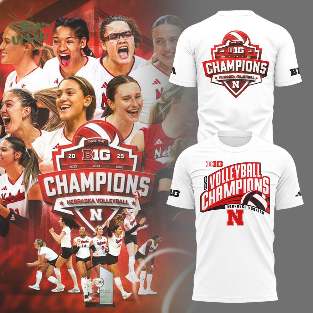 Limited Edition HuskerVB 2025 Champions W Tshirt Limited Edition HuskerVB 2025 Champions W Tshirt