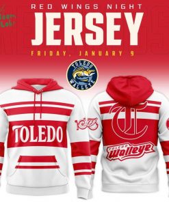 Limited Edition Toledo Walleye x Red Wings Night Hoodie 2025-2026