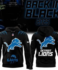 Men’s – Back In Black Detroit Lions 2025 Hoodie