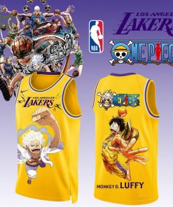 ONE PIECE × NBA Los Angeles Lakers 2025 Jersey 1