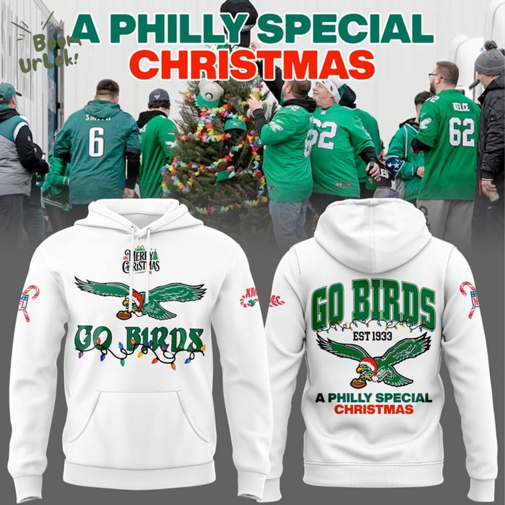 Philadelphia Eagles Merry Christmas 2025 White Hoodie Philadelphia Eagles Merry Christmas 2025 White Hoodie