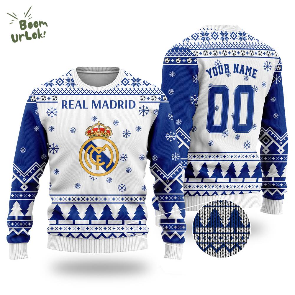 Real Madrid Custom Ugly Christmas sweater Real Madrid Custom Ugly Christmas sweater