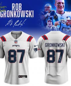 Rob Gronkowski Official Signed Jersey Patriots Away Nike Legend