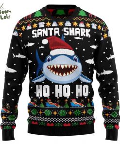 Santa Shark Ho Ho Ho Ugly Christmas Sweater