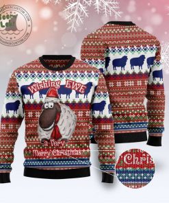 Sheep Wishing EWE Ugly Christmas Sweater