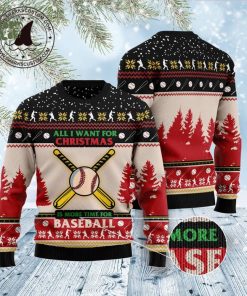 Time For Baseball Ugly Christmas Sweater