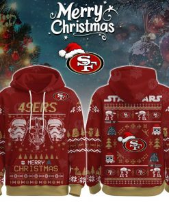 Unisex 49ers Merry Christmas The Force Edition Hoodie