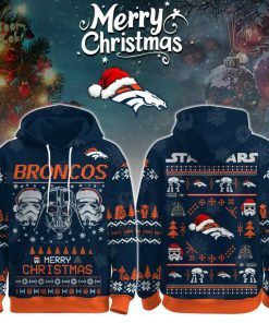 Unisex Broncos Merry Christmas The Force Edition Hoodie