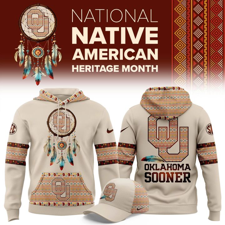 Oklahoma Sooners 2025 Native American Heritage Month Hoodie Oklahoma Sooners 2025 Native American Heritage Month Hoodie