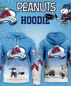 imited Edition Colorado Avalanche x Peanuts Snoopy Winter Hockey Hoodie-3D Unisex Hoodie