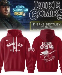 Oklahoma Sooners x My Kinda Saturday Night Tour Red Hoodie