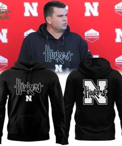 2025 Huskers Wordmark Black Hoodie