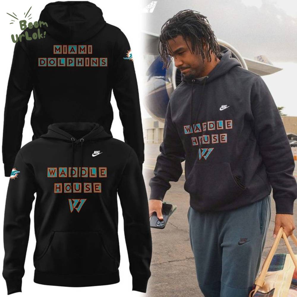 2025 "WADDLE HOUSE" Miami Dolphins Collection Black Hoodie 2025 "WADDLE HOUSE" Miami Dolphins Collection Black Hoodie