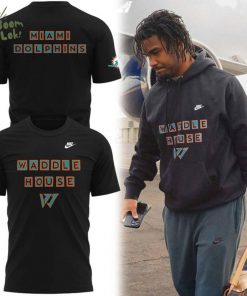2025 “WADDLE HOUSE” Miami Dolphins Collection Black T-Shirt