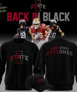 2025 limited edition sweatshirt Iowa State Football “Back In Black”