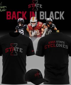 2025 limited edition t-shirt Iowa State Football “Back In Black”