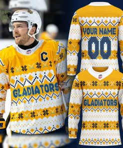 A Gladiators Holiday Details Hockey Jersey Custom Name, Number