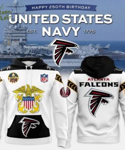 Atlanta Falcons – Navy 250th Birthday Celebration Night 2025 Hoodie