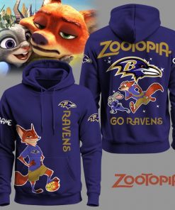 Baltimore Ravens Football Zootopia Hoodie 2025 Limited Edition-3D Unisex Hoodie