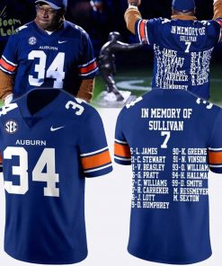 Bo Jackson Auburn Football “IN MEMORY OF SULLIVAN 7” Football Jersey